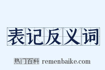 表记反义词是什么意思的图片